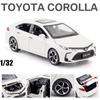 1/32 Toyota Corolla Hybrid Toy Car for Children Diecast Alloy Metal Miniature Model Pull Back Sound & Light Collection Gift Kid