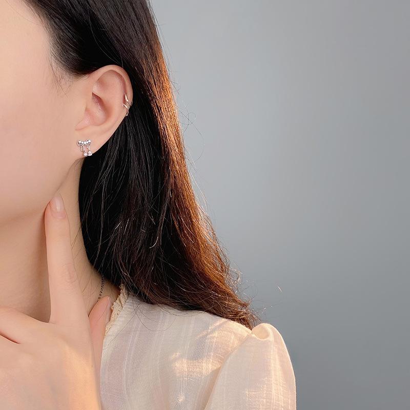 Изысканные серьги-бантики с каплями воды для женщин