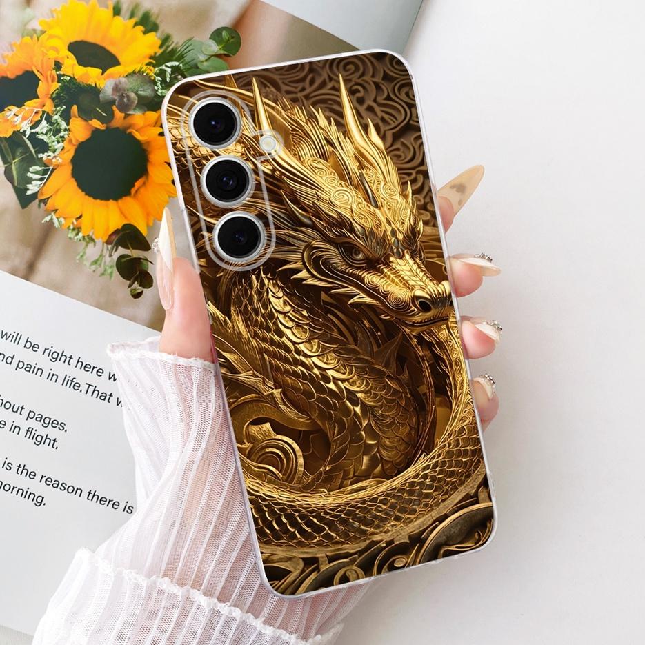 Чехол для Samsung Galaxy S24 FE S24 Plus, милый лев, модный окрашенный чехол, мягкий силиконовый чехол для Samsung S24 Ultra S 24 S24+