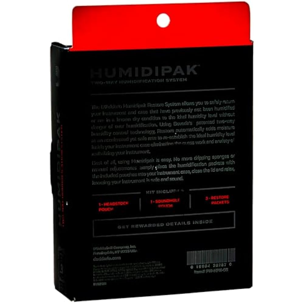 D'Addario Daddario Средство для контроля влажности гитары Набор для восстановления Humidipak PW-HPK-03 (Неотложная помощь)...
