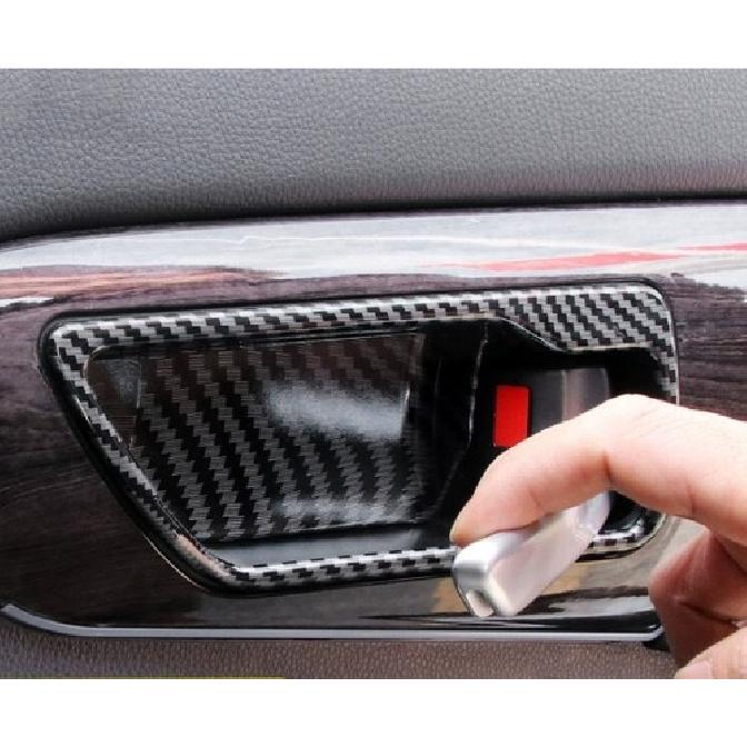 For Toyota Highlander -2024 Carbon Fiber Inner Car Door Handle Bowl Cover 4p