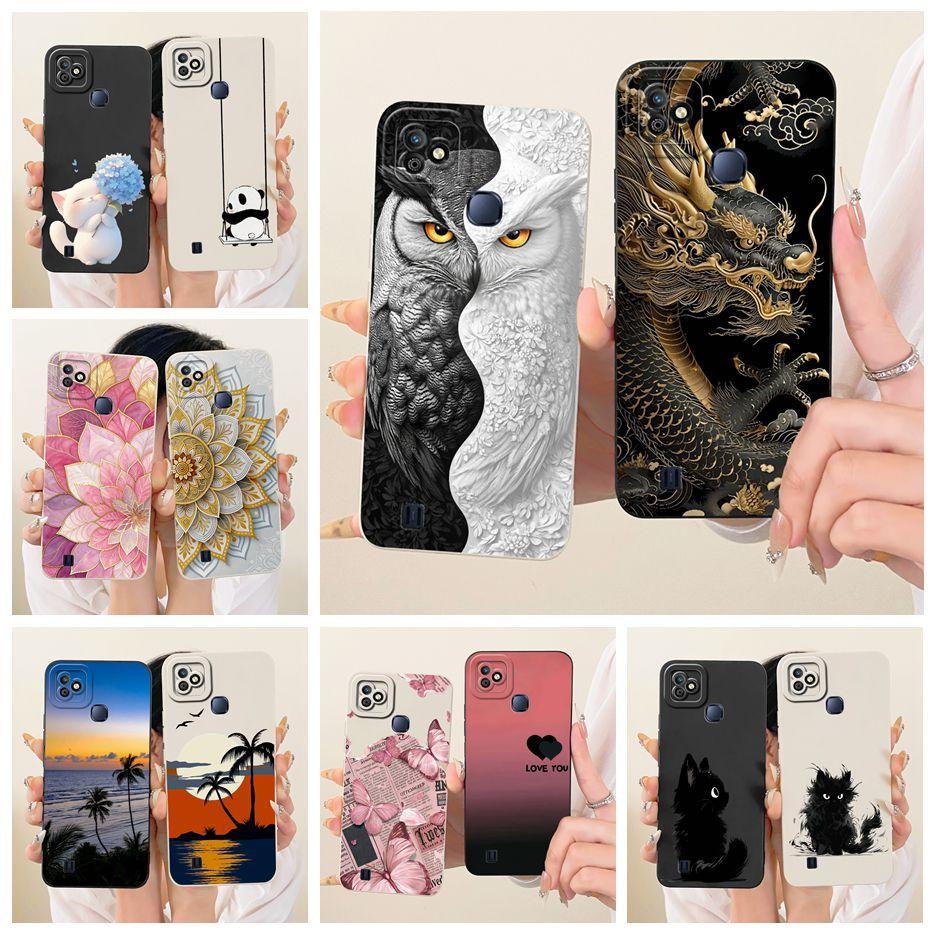 For Infinix Smart HD 2021 Case X612B X612 Cool Owl Dragon Painted Cover Soft Silicone Phone Case For Infinix Smart HD 2021 Shell