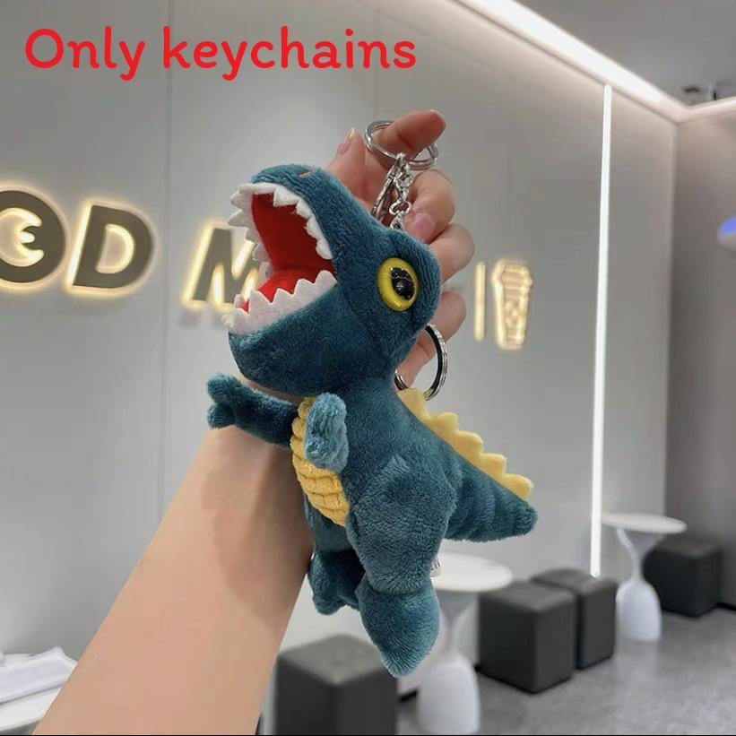 Плюшевый брелок Динозавр Рекс с вышивкой для украшения сумки и подарков