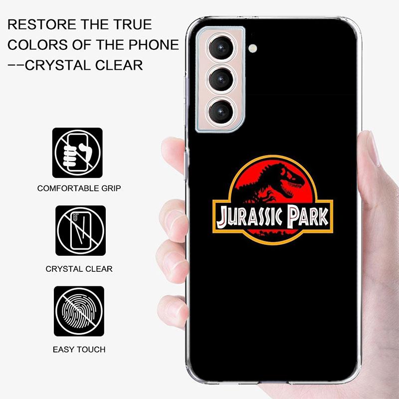 Jurassic World Phone Case For Samsung Galaxy S25 Edge S24 S23 FE S21 S20 S10 Plus S22 S26 Ultra Cover Clear Cases TPU Capa Shell