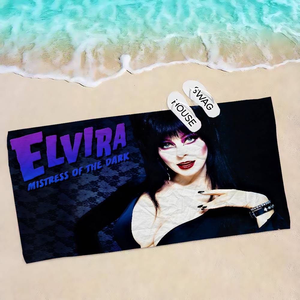 Пленка E-Elvira M-Mistress Of The D-Dark Микрофибра Пляжное Полотенце Впитывающее Быстросохнущее Мягкое Полотенце для Курорта, Альпинизма