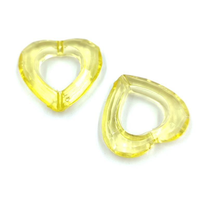 Полые бусины в форме сердца ярких цветов, акриловые принадлежности ручной работы, свободные бусины, 10 шт., для изготовления ювелирных изделий, аксессуары «сделай сам»