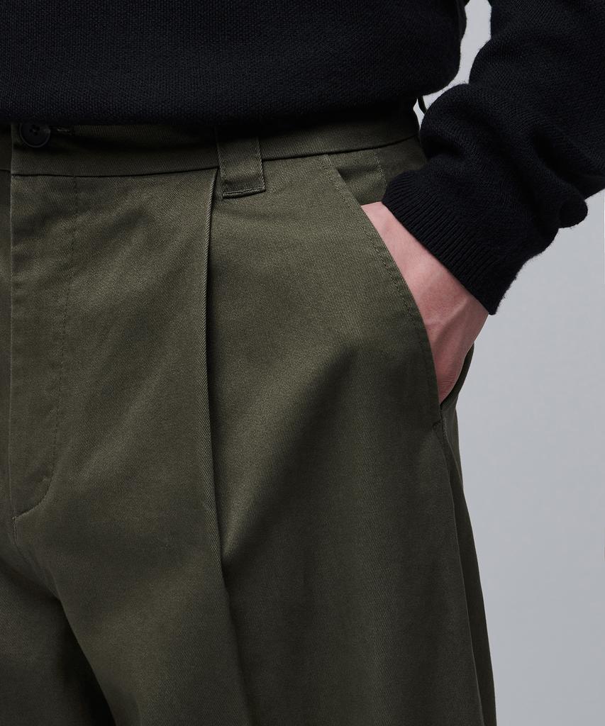 MUSINSA STANDARD Curved Wide Chino Pants [Khaki]