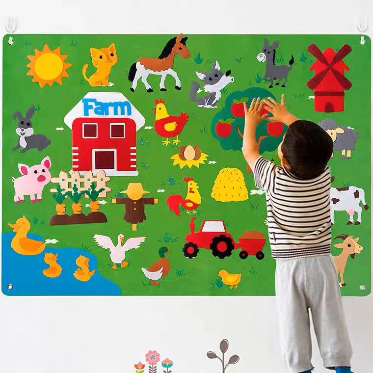 Interstellar Felt Learning Board: Children's Interactive Dress-Up Puzzle for Cognitive Development