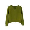 Korean Style Short Solid Color Knitted Sweater for Women New Double Zipper Knitted Cardigan Top