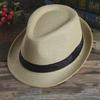 Unisex Straw Sun Hat: Stylish Summer Jazz Hat for Couples and Family Beach Days