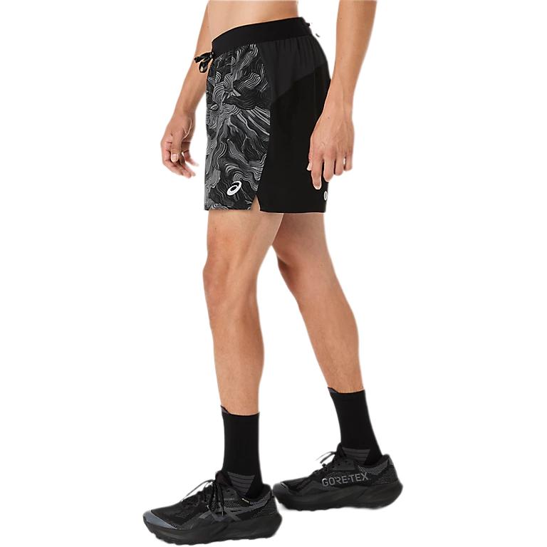 Asics Fujitrail All-Over Print Trail Running Actibreeze™ Mesh Breathable Running Shorts Men shorts 2011D526-001
