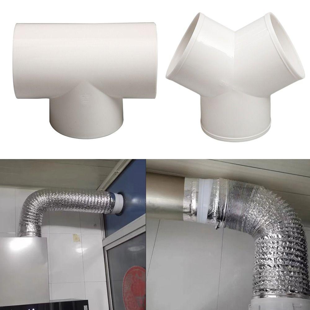 PVC Exhaust Duct Connector T/Y Shape Extractor Fan Ventilation Duct Coupler  Air Ventilation