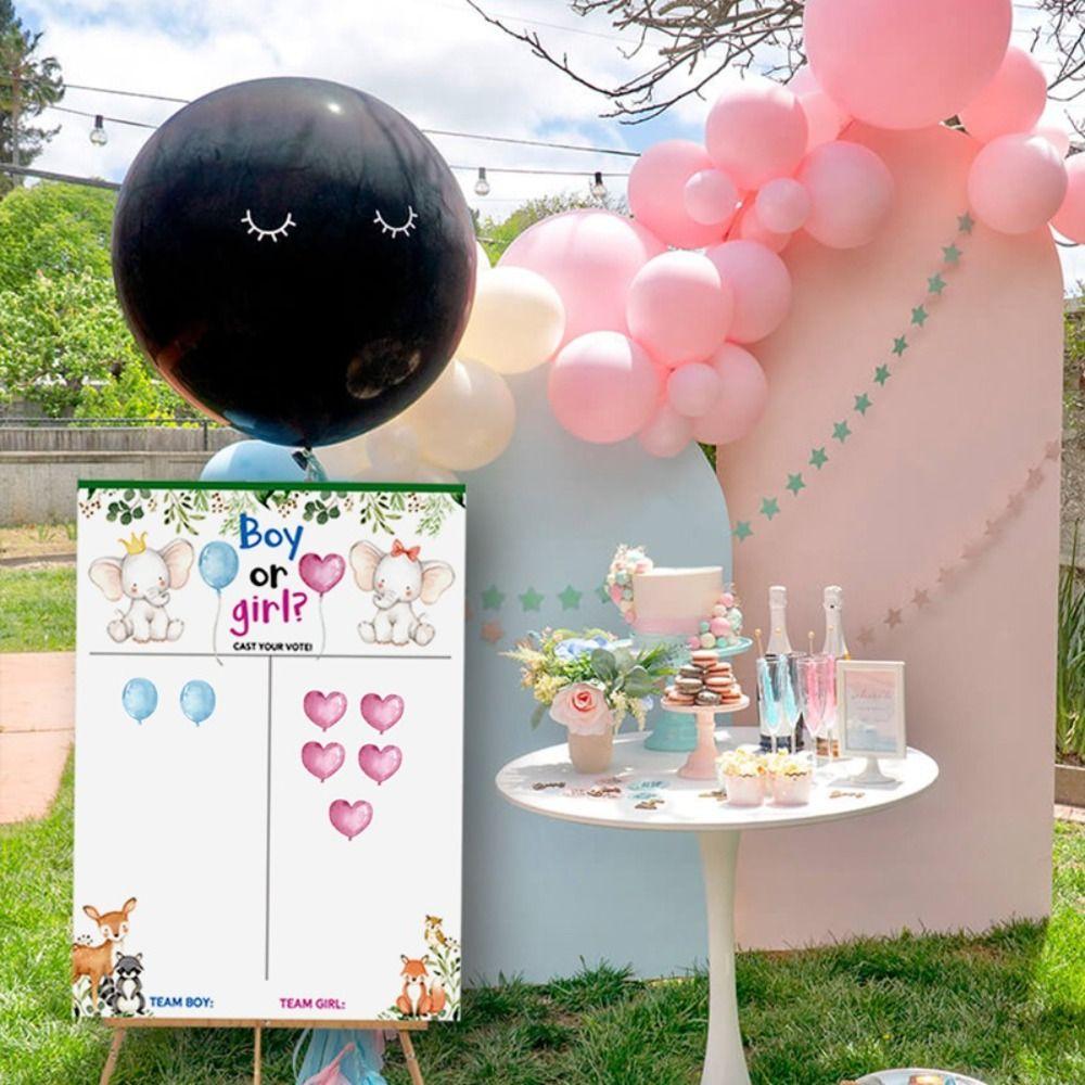 Праздничный плакат «Мальчик или девочка» с наклейками Он или Она Плакат Доска для объявлений Детский душ