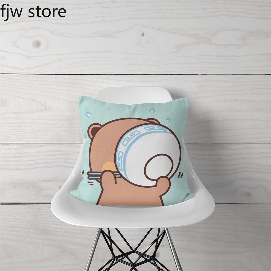 Cute Red Panda Throw Pillow Cover Fashion Anime  Boob   Sofa Chair Bed Cushion  Room Home Decoration