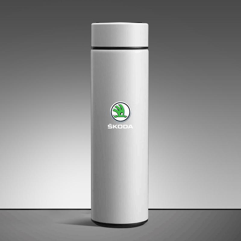 EMIW1 Car Insulated Cup Water Cup Coffee Tea Thermos Mug Interior For Skoda Octavia Superb Rapid Kodiaq Scala A5 A7 Yeti Kamiq Karoq
