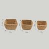 Seagrass Square Baskets – Natural – Set of 3