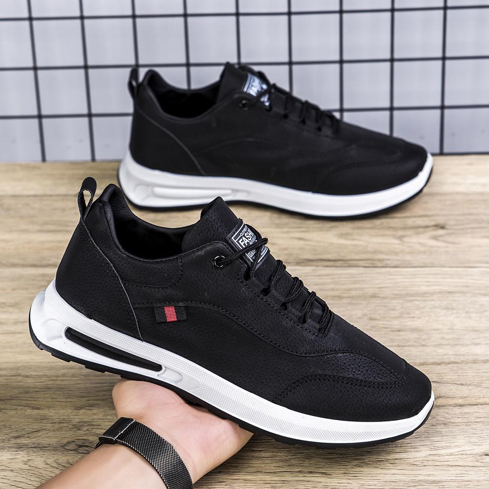 2025 New Leather Casual Sports Shoes Men's Shoes Korean Version Versatile Dad Shoes Men's Shoes Running Shoes Student Shoes