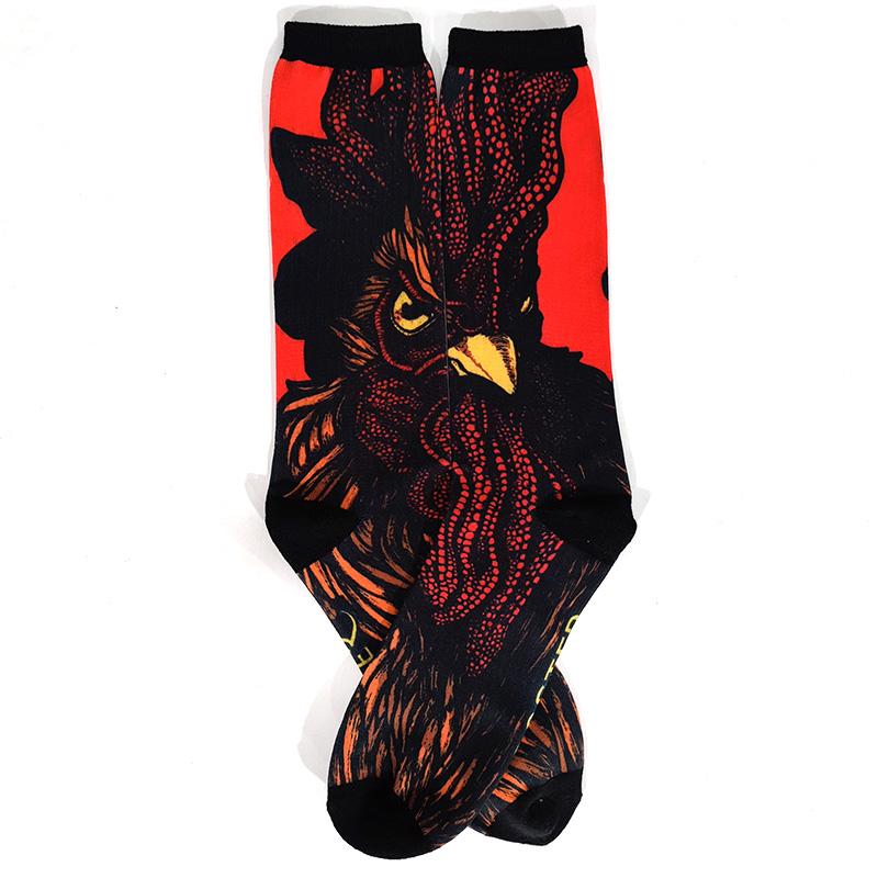 Новинка, веселые мужские носки с рисунком из хлопка, покер, корги, лягушка, сумасшедший бургер, пиранья, волк, авокадо, орел