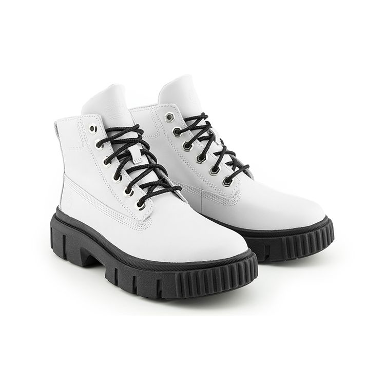 Timberland Кожаные прочные повседневные универсальные короткие уличные ботинки женские ботинки белого цвета A41ZW-100