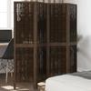 VidaXL Room Divider 4 Panels, Room Separator, Privacy Screen, Folding Screen Bedroom Living Room, Dark Brown 358657