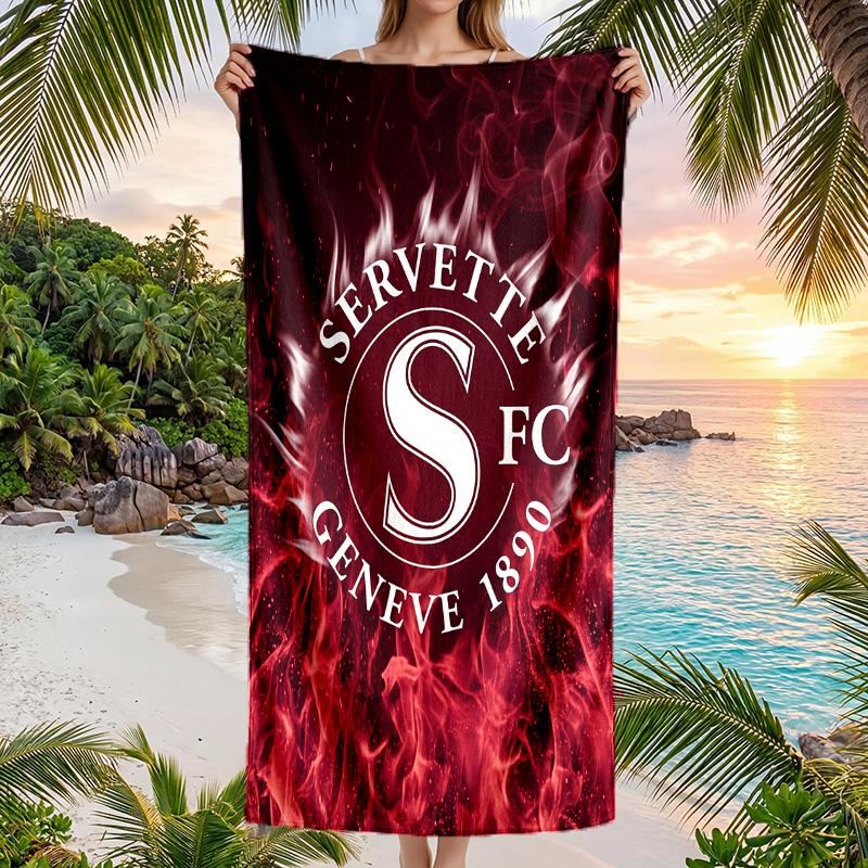 Servette FC print Quick Dry Beach Towel Microfiber Absorbent Portable Travel Swimming Towel