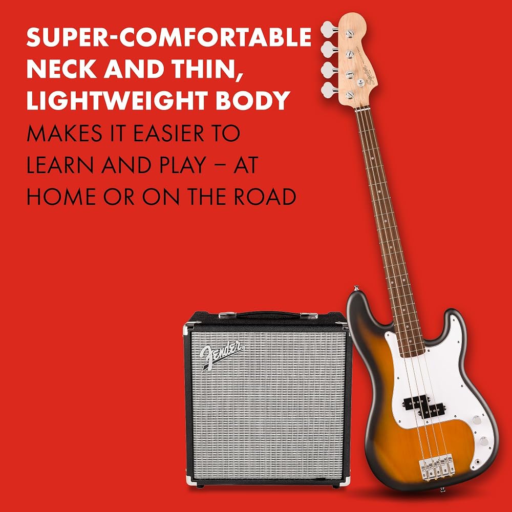 Squier от Fender Squier Электробас Коллекция Debut™ Precision Bass®, Накладка из лавра, Бе...