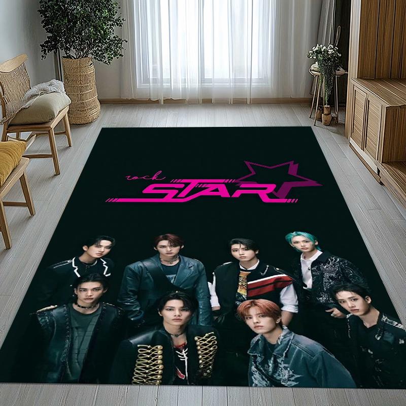 HD Stray Kids Kpop Звезда Гостиная Нескользящий Ковер Мягкий Ковер для Спальни Детской Игровой Комнаты Дивана, Домашний Декор Придверный Коврик Подарок
