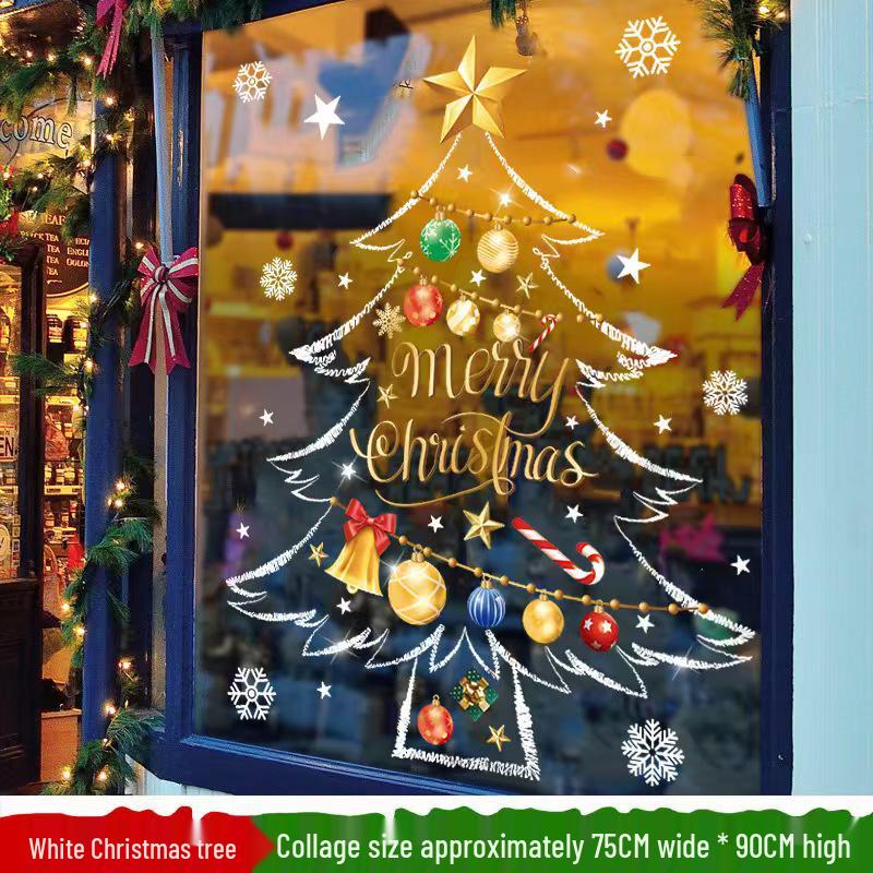 Рождественские наклейки на окно Дед Мороз