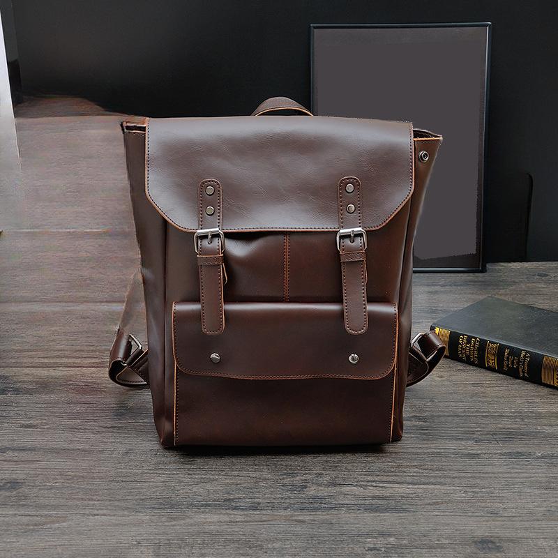 Crazy Horse кожаный корейский повседневный рюкзак мужская сумка женская ретро рюкзак для средней школы учащаяся школьная сумка дорожная сумка