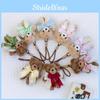 Teddy Cute Couple Bear Keychain Adorable Plush Bear With Bow Tie Decoration