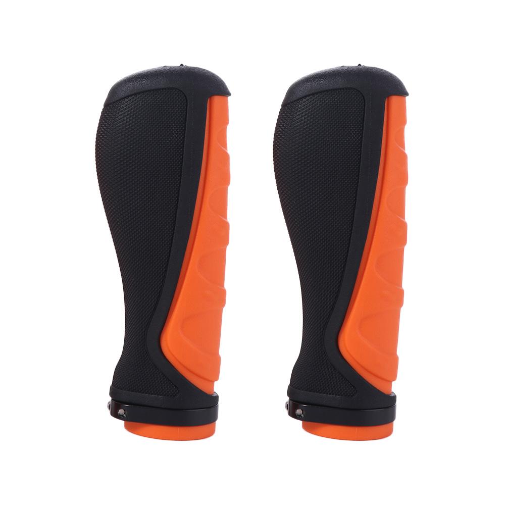 Soft Rubber Cycling Handle Grips Orange Black Electric Scooter Handlebar  Bicycle Parts