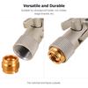 Microphone Screw Adapter 3/8 Inch Female to 5/8 Inch Male Threaded Nut Screws for Mic Micphone Stand Clamp Gold Color Pack of 2pcs