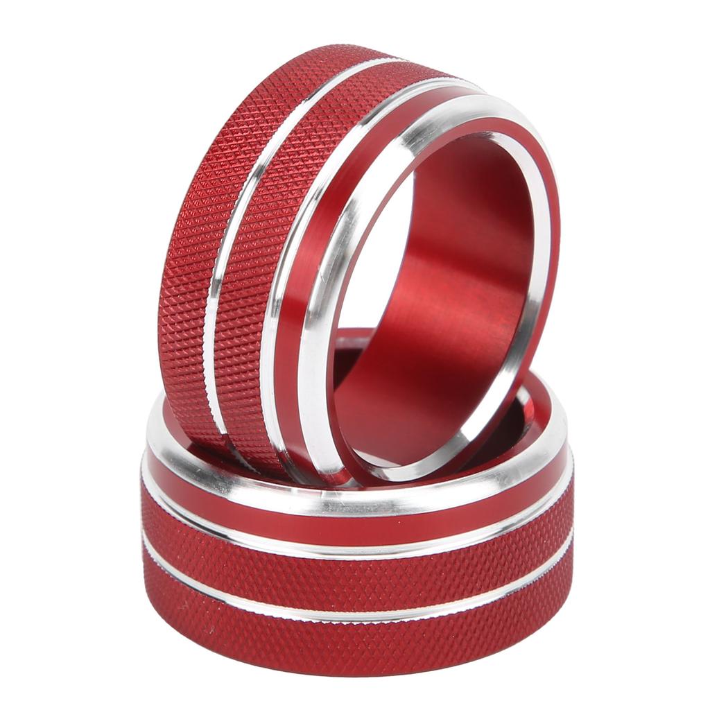 Air Conditioning Knob Trims Rings Red Aluminum Alloy Decoration Replacement for Camry 2018 2020
