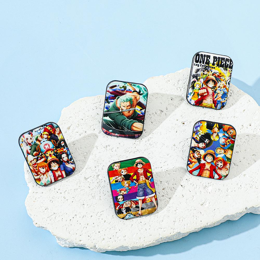 5 Pcs Creative Anime Brooch Unity Straw Hat Pirates Enamel Pin Metal Badge Jewelry Clothing Backpack Accessories Gift for Friend