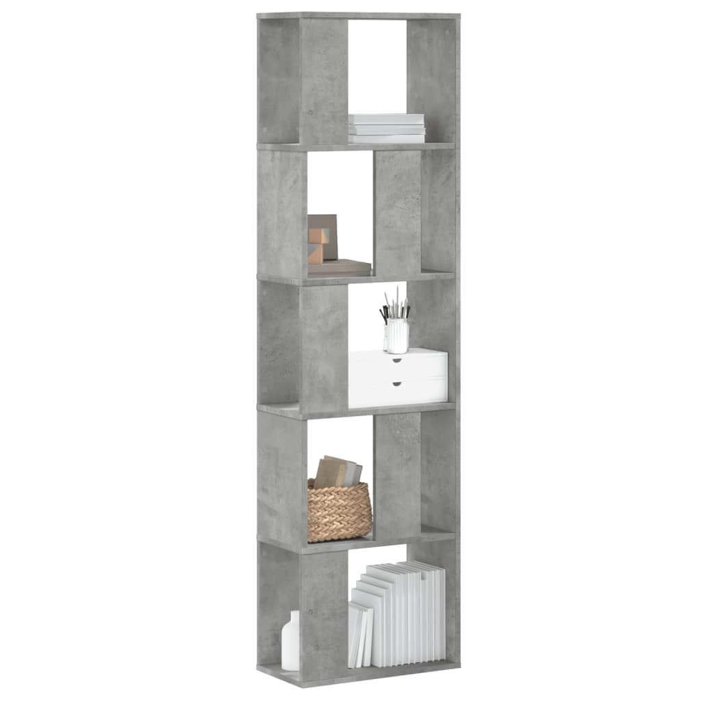 Vidaxl 5-Poziomowy Regał Na Książki, Szarość Betonu, 45X23,5X162,5 Cm