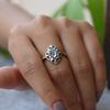 Finest Quality Moonstone Ring, Moonstone Leaves Ring , Celestial Moonstone Bridal/ Engagement Ring Ring , Wedding Jewelry , Moon Ring