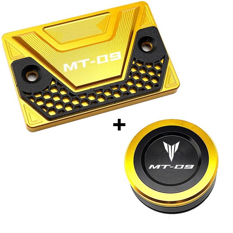 Для Yamaha MT-09 MT 09 mt09 FZ09 2014- (не для ) Мотоциклетные детали Передняя и задняя крышка бачка тормозной жидкости Крышка резервуара