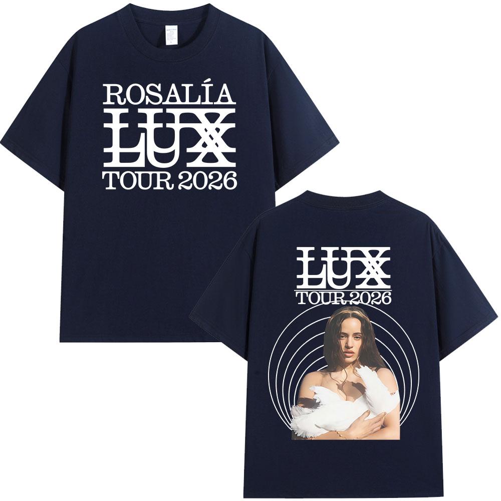 Rosalia LUX Tour 2026 T Shirts Unisex Women Clothing Casual Cotton Oversized T-shirt Fashion Harajuku Short Sleeve O-Neck T-shirts