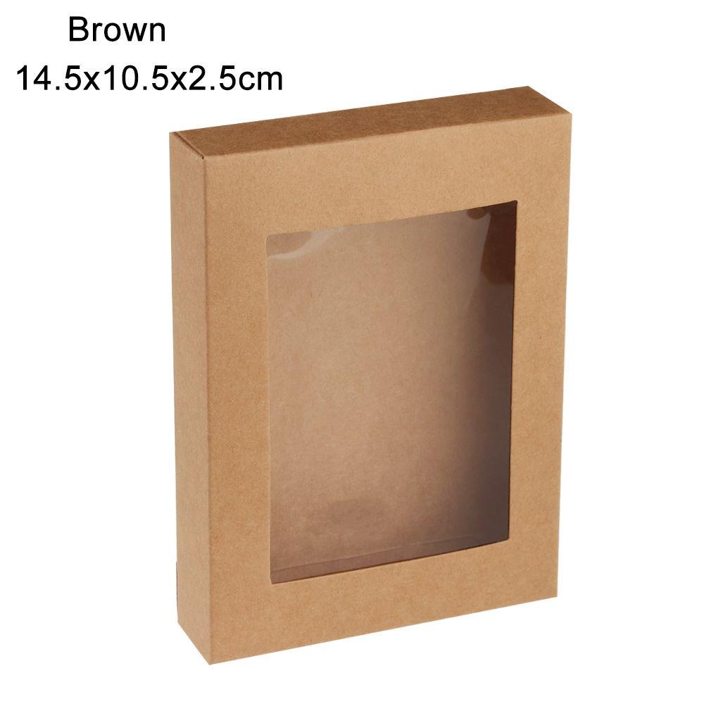 Праздничные принадлежности Подарочный футляр Упаковка для торта Бумажная подарочная коробка Прозрачное ПВХ-окно Мешок для упаковки конфет