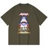 Хлопковая футболка плотностью 230 г/м² 100% Хлопок Heavy Metal Футболка с принтом рок-группы Популярная музыка Унисекс Тяжелая хлопковая футболка