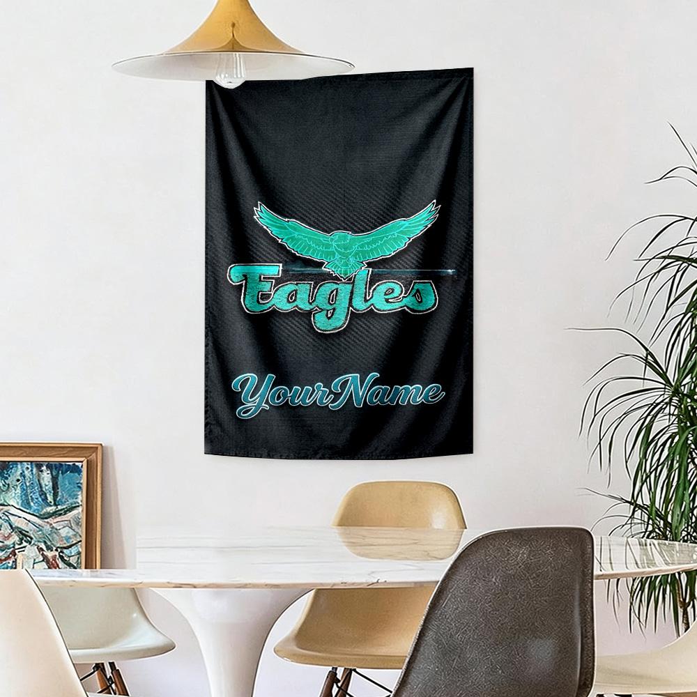 Philadelphia Eagles Custom Your Name Wall Decor Tapestry Art For Pet Memorial Birthdaywedding Party Backdrop Family Gift
