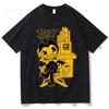 Игровая футболка Bendy and The Ink Machine Летняя с коротким рукавом Женские футболки Уличная мода Унисекс Свободные с круглым вырезом Футболки с графическим принтом