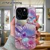 Phone Case: 2D flat design suitable for iPhone 18, 17, 16, 15, 14, 13 Pro film protective case, couple style, dreamy flower sea, Christmas and Hallowe