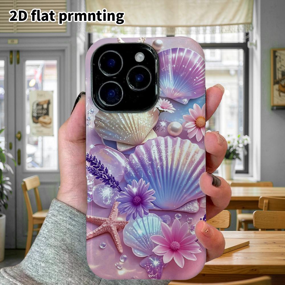 Phone Case: 2D flat design suitable for iPhone 18, 17, 16, 15, 14, 13 Pro film protective case, couple style, dreamy flower sea, Christmas and Hallowe