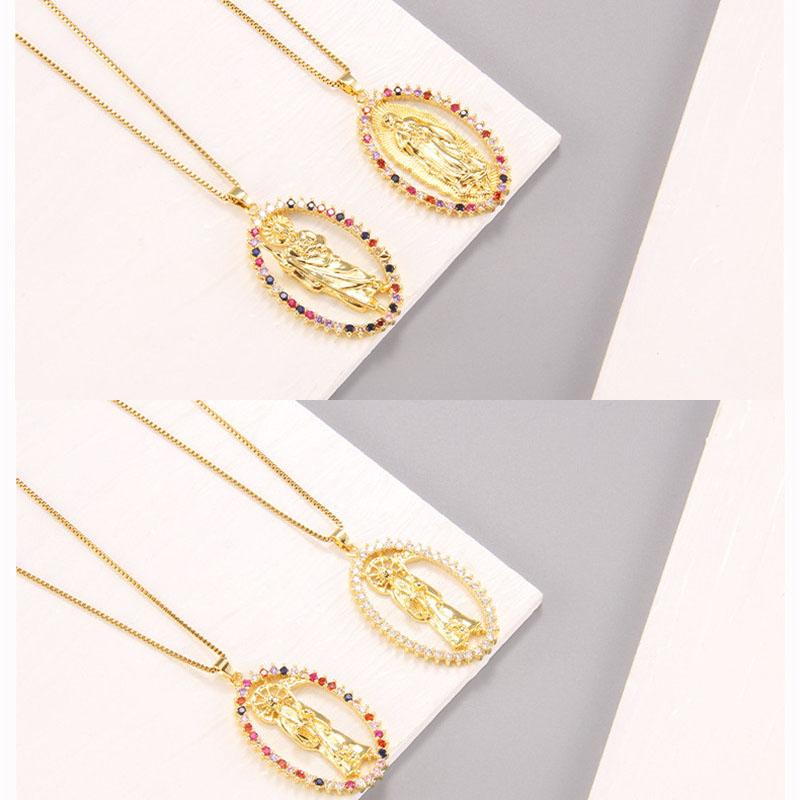 New Design Virgin Mary Death Pendant Necklace Stainless Steel Fashion Choker Jewelry Party Gifts For Women Girls