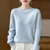 Women Sweater 100% Wool O-neck Knit Pullover Thick Winter Jumpers Female Knit Tops