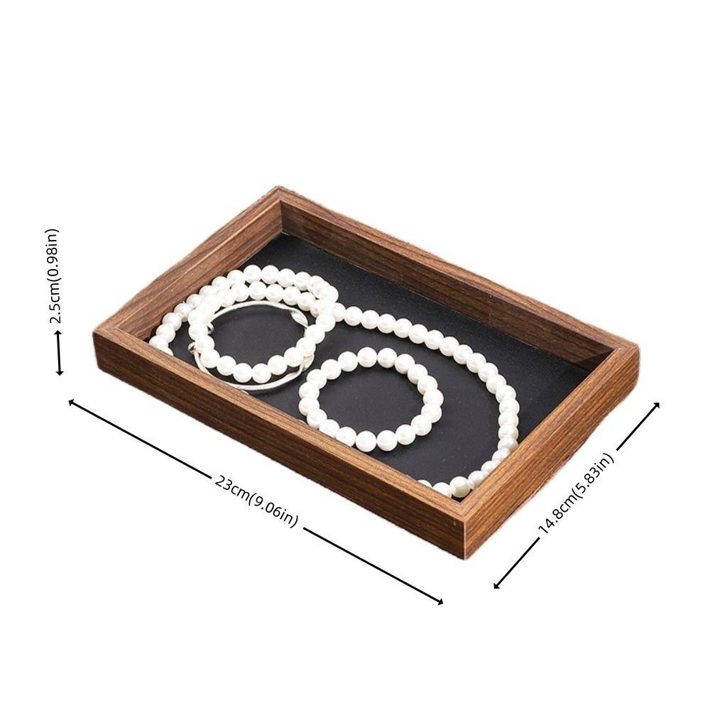 12/24 Grids Jewelry Organizer Velvet Jewelry Display Tray Wooden Jewelry Tray  Jewelry Display