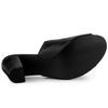 Allegra K Women's Slip-On Chunky Heel Sandals, Black, Size 26.5cm