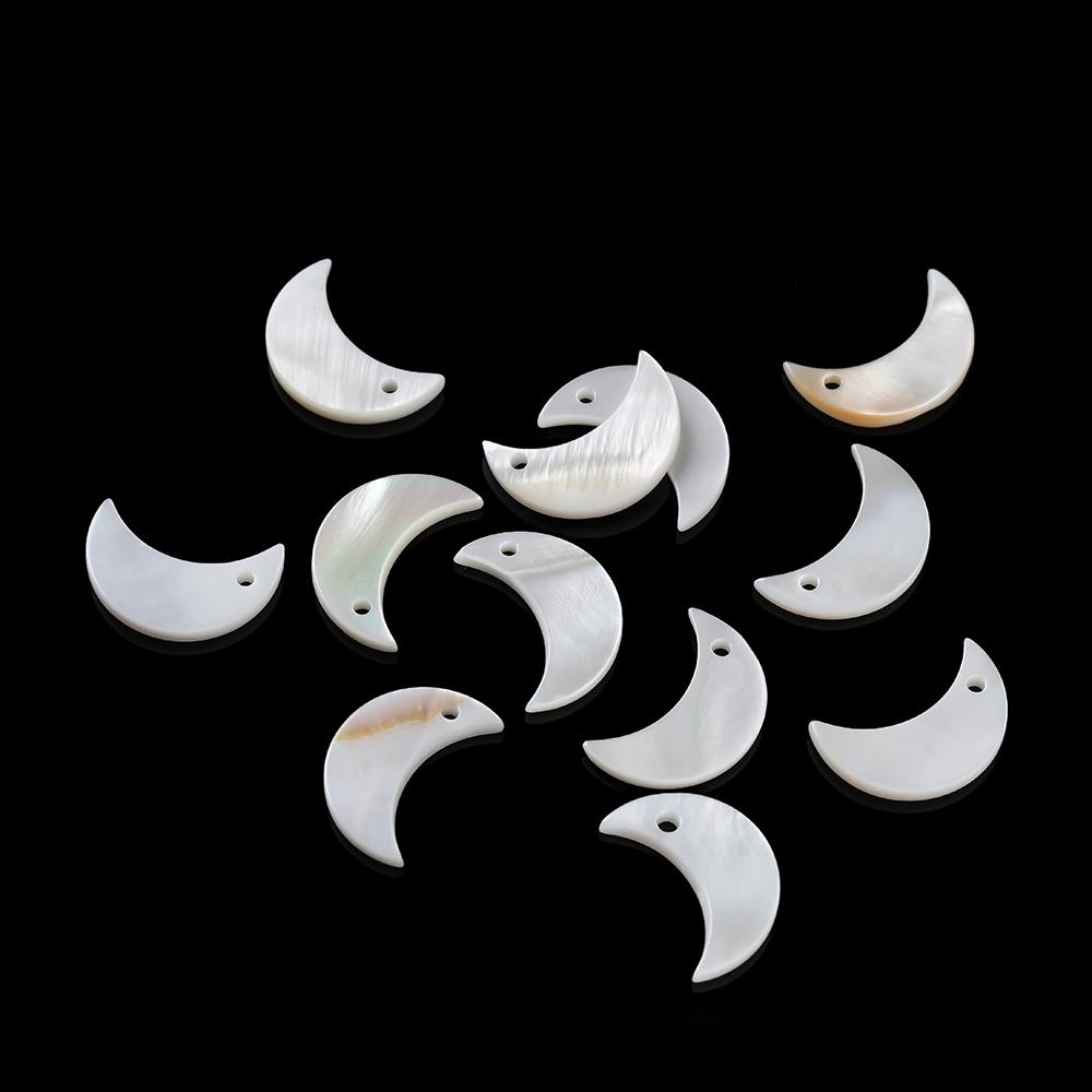 10pcs Natural Pearl Shell Pendant Heart Star Shaped Artificial Pearl Shell Charms for DIY Necklaces Jewelry Making Accessories