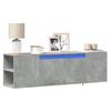 VidaXL Wall-Mounted TV Cabinet with LED Lights Concrete Grey 135x31x39.5 Cm, Wall-Mounted TV Unit, Floating TV Unit, Support 852386